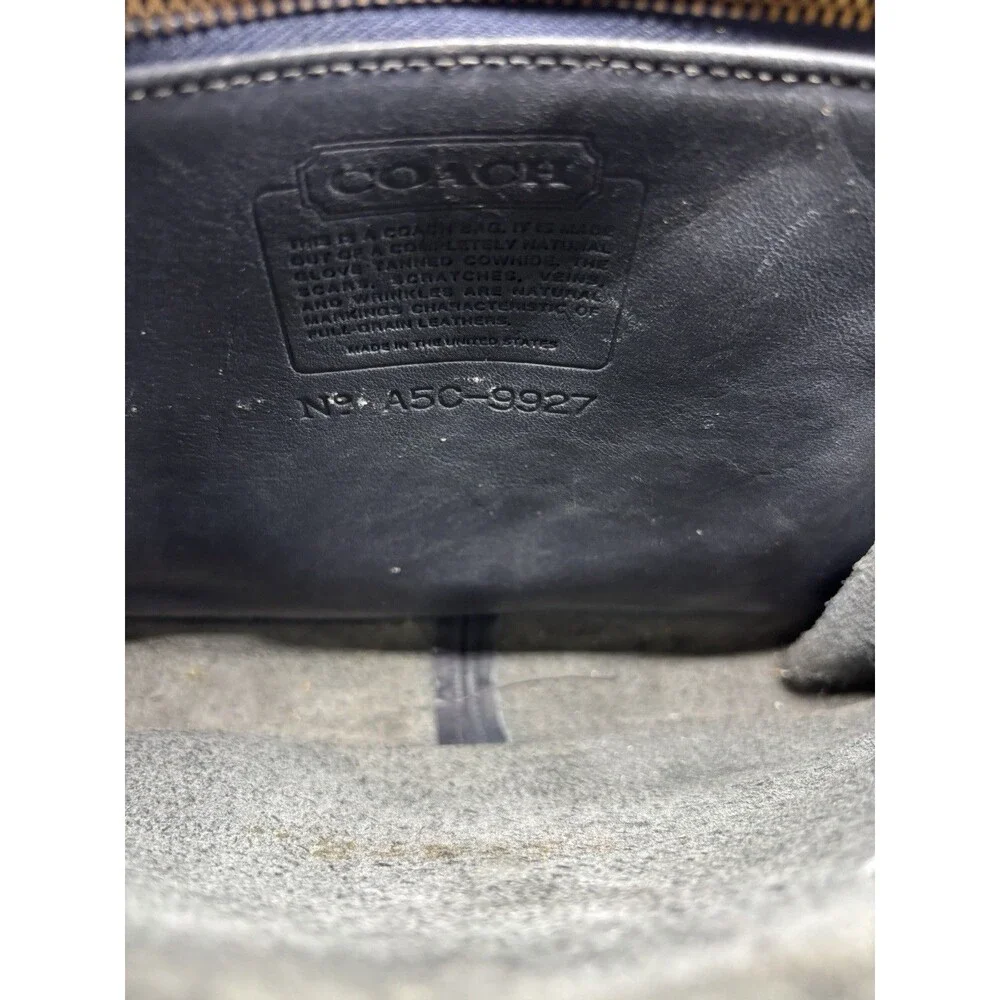 Vintage Coach Willis 9927 Blue Leather Crossbody Bag Purse USA Brass